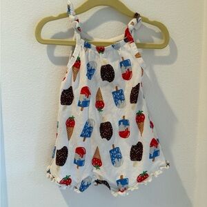 Old Navy Multicolor Ice Cream Print Romper 4th of July